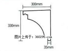 产品分解图型 - 檐口线，型号：SX311-YK-2，规格：300x330mm(2) - 来宾三象EPS建材 lb.sx311.cc